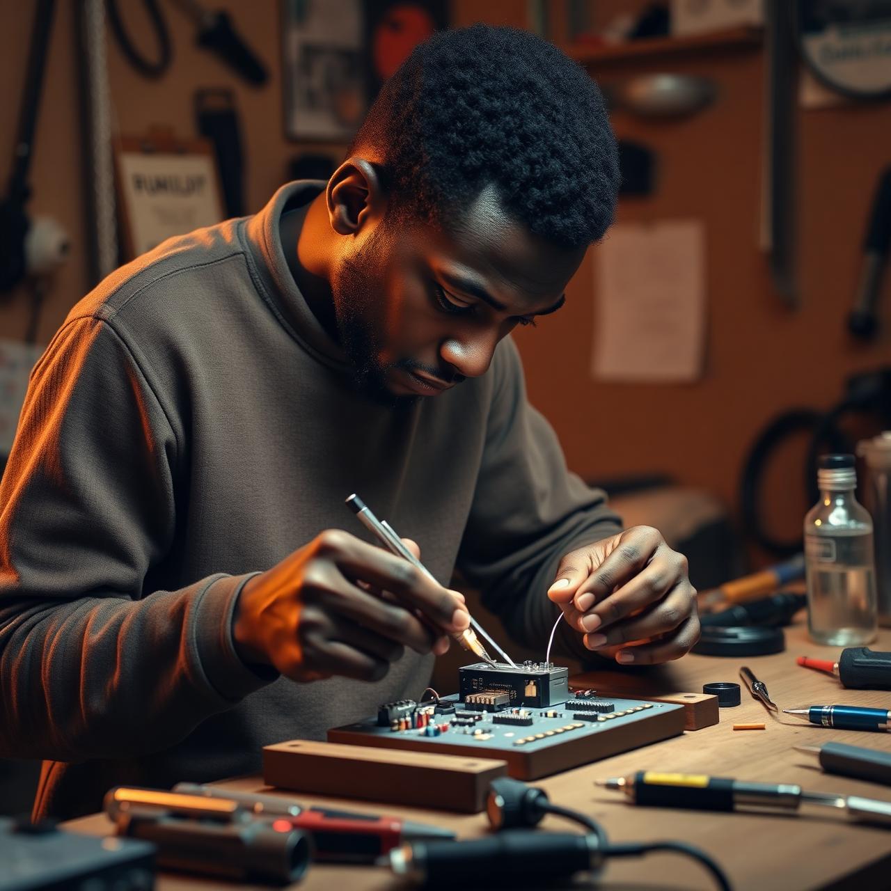 Founder building a prototype